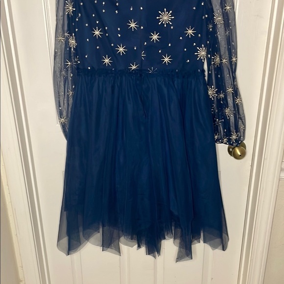 JessaKae Blue Bishop Sleeve Midi Dress - Picture 8 of 8